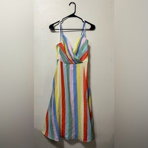 Lulu's Multicolor Striped Midi Dress